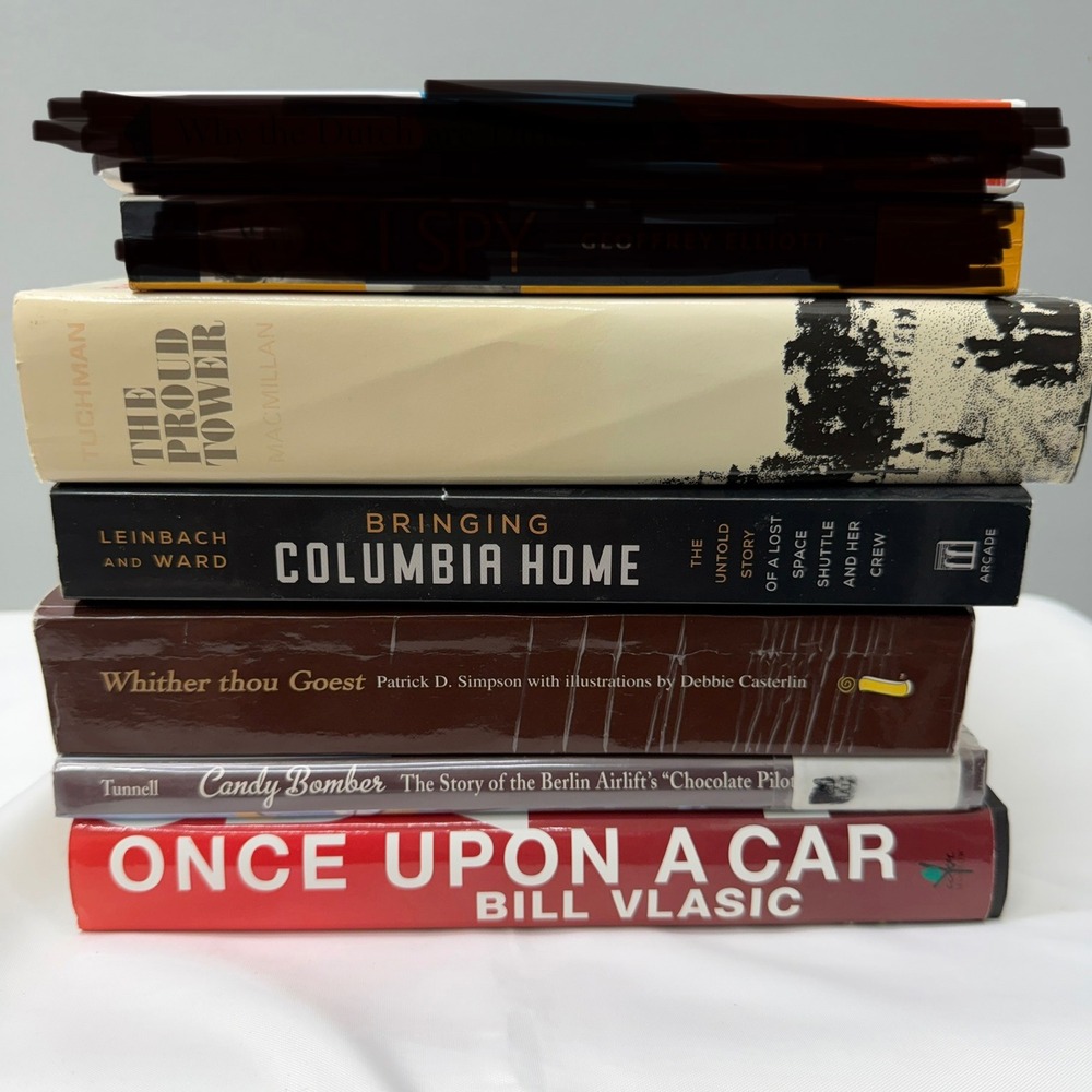 History Non-Fiction Book Lot 6pc Space War Automotive Espionage Biography